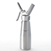 Mantello Ketzie Professional Aluminum Canister Whipped Cream Dispenser with Stainless Steel Piston - 3 Decorating Tips/Nozzles - 500 ml-1 Pint Whipper Requires 8 gram N2O Cartridges/Chargers (not incl.)