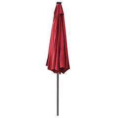 ABCCANOPY Solar Umbrellas Patio Umbrella 9 FT LED Umbrellas 32LED Lights with Tilt and Crank Outdoor Umbrella Table Umbrellas for Garden, Deck, Backyard, Pool and Beach,12+Colors, (Burgundy)