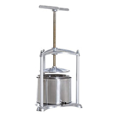 ELIKIDSTO 1.4 Gallon Stainless Steel Manual Fruit Juice and Wine Press - Silver