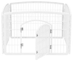 IRIS USA 24'' Exercise 4-Panel Pet Playpen with Door, Pearl White