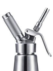 Whipped Cream Dispenser Stainless Steel - Professional Whipped Cream Maker - Gourmet Cream Whipper - Large 500ml / 1 Pint Capacity Canister - Includes 3 Culinary Decorating Nozzles by OTIS CLASSIC