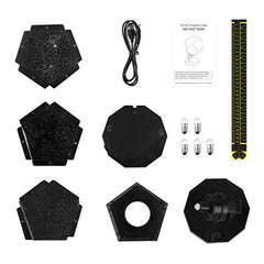 DIY Night Light Baby Star Projector, Multicolor Changing Lighting LED Starry Rotating Projection Lamp Gift for Kid Children Girl with USB Cables