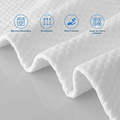 Wonwo Memory Foam Pillow, Bed Pillow for Side, Back, Stomach Sleepers Cervical Pillow for Neck Pain Orthopedic Contour Pillow with Removable Washable Cover
