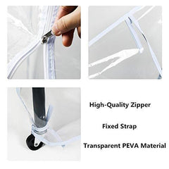 Growson Garment Rack Cover,6Ft Transparent Dust Clothes Cover with Double Full-Length Front Zippers, Cover for Clothing Hanging Rack