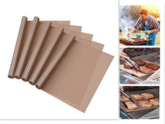 5Pack Teflon Fiber BBQ Grill & Baking Mats, Non-stick, Reusable, Heat Resistant,Easy to Clean