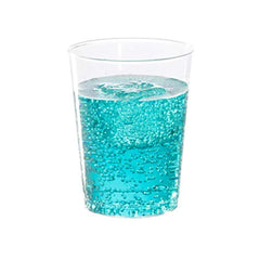 PRESTEE Clear Plastic Cups | 10 oz. 100 Pack | Hard Disposable Cups | Plastic Wine Cups | Plastic Cocktail Glasses | Large Plastic Drinking Cups | Plastic Party Punch Cups | Bulk Wedding Plastic Tumblers