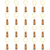 LEDIKON 20 Pack 20 Led Wine Bottle Lights with Cork,3.3Ft Silver Wire Warm White Cork Lights Battery Operated Fairy Mini String Lights for Wedding Party Wine Liquor Bottles Crafts Christmas Decors Decor