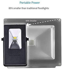 15W Rechargeable Work LOFTEK Light, 2019 Upgraded, 7 Hours Lasting Battery Powered Flood Light with USB Ports and SOS Modes, Portable and Cordless Security Job Site FloodLight, Black and Yellow