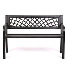 FDW New Patio Park Garden Bench Porch Path Chair Outdoor Deck Steel Frame New I50