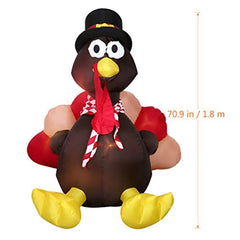 YUNLIGHTS Halloween Decorations 8ft Inflatable Spider Decor Built-in LED Lights with Anchoring Stakes for Outdoor, Yard, Garden,Lawn,Party