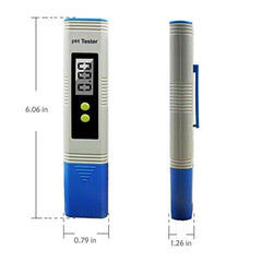 HYD-Parts Digital PH Meter, 0.01 Resolution Pocket Size Water Quality Tester with ATC 0-14 pH Measurement Range for Household Drinking Water, Aquarium, Swimming Pools, Hydroponics