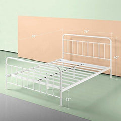 Zinus Florence Metal Platform Bed Frame / Mattress Foundation / No Box Spring Needed, Twin