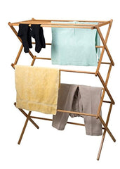 Home-it clothes drying rack - Bamboo Wooden clothes rack - heavy duty cloth drying stand