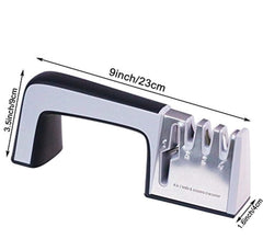 Knife and Scissor Sharpener Best Professional Manual Home Kitchen Chefs Choice 4 Stage Sharpening System Kit Global Sharpeners Set for Pocket Straight and Serrated Knives