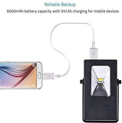 15W Rechargeable Work LOFTEK Light, 2019 Upgraded, 7 Hours Lasting Battery Powered Flood Light with USB Ports and SOS Modes, Portable and Cordless Security Job Site FloodLight, Black and Yellow