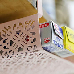 ZGXY Under Shelf Basket, White & Pink Rack, Slides Under Shelves for Storage, Easy to Install,Space on Kitchen Pantry Desk Bookshelf Cupboard-Pink