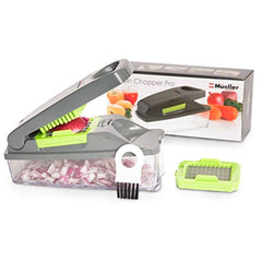 Mueller Austria Onion Chopper Pro Vegetable Chopper - Strongest - NO MORE TEARS 30% Heavier Duty Multi Vegetable-Fruit-Cheese-Onion Chopper-Dicer-Kitchen Cutter