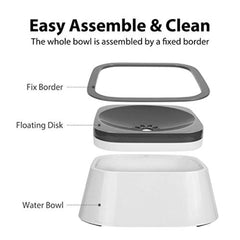 PETOCAT Vitalumos Dog Water Bowl, Splash-Free Pet Bowl with Antibacterial Material, Vehicle Carried Water Bowl for Dogs/Cats/Pets