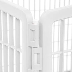 IRIS USA 24'' Exercise 4-Panel Pet Playpen with Door, Pearl White