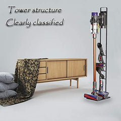 FOHO Vacuum Stand for Dyson V11 V10 V8 V7 V6,Stable Metal Storage Bracket Stand Holder for Dyson Handheld DC30 DC31 DC34 DC35 DC58 DC59 DC62 Cordless Vacuum Cleaners & Accessories & Attachments