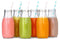 EIVOTOR 12 Pack - 11 Oz Glass Milk Bottles, 24 Metal Twist Lids and 12 Colorful Paper Straws - Reusable Vintage Dairy Bottles