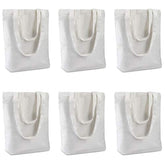 Insternet 6 pack canvas tote bag reusable canvas bag bulk for crafting, decorating, plain, grocery,shopping (white)