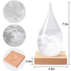 Storm Glass Weather Predictor-Creative Stylish Desktop Storm Glass Weather Bottle Forecast Perfect for Christmas/Birthday Gift and Home/Office Decorations