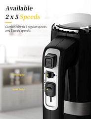 SHCRDOR Hand Mixer Powerful 300W Ultra Power Handhold Mixer Electric Hand Mixers with Turbo Heavy Duty Motor