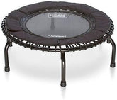 JumpSport 250 | Fitness Trampoline, In-Home Rebounder | Home Cardio Exercise | Safely Cushioned Bounce | Long Lasting Premium Bungees | Top Rated for Quality & Durability | Music Workout Video Incl.