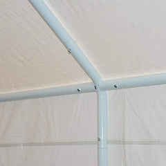 Outsunny 17’ x 10.5’ Heavy Duty Enclosed Vehicle Shelter Carport - Beige