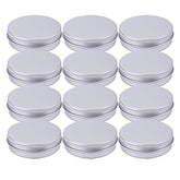 Tosnail 4 oz Aluminum Screw Top Round Tins Empty Tins - Pack of 12