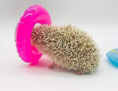 HCICHEN TEC 3.74 Inch Small Animal Hedgehog Fancy Mouse Bath Collar Ring Yellow Duck Transparent Swimming Rings Hamster Swim Life Jacket Float Coat Photo Shoot Toy Cage Accessories(6 Pack)