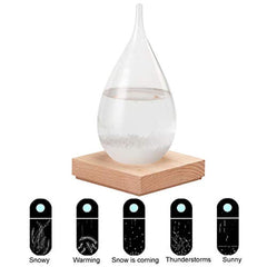 Storm Glass Weather Predictor-Creative Stylish Desktop Storm Glass Weather Bottle Forecast Perfect for Christmas/Birthday Gift and Home/Office Decorations