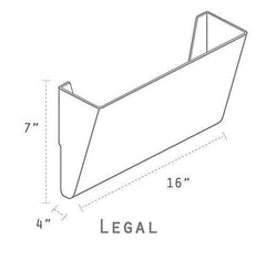 Storex Magnetic Legal Sized Wall Pocket, 16.25 x 4 x 7 Inches, Black, Recycled Plastic, 70226U01C