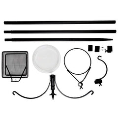 Sparrow Decor UH-BS254 Premium Bird Feeding Station Kit, 22" Wide x 91" Tall , A Multi Feeder Hanging Kit and Bird Bath For Attracting Wild Birds