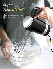 SHCRDOR Hand Mixer Powerful 300W Ultra Power Handhold Mixer Electric Hand Mixers with Turbo Heavy Duty Motor