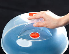 Microwave Plate Cover clear,Easy Grip large microwave Plate Splatter Guard Lid With Steam Vent Microwave Food Cover, BPA Free & 11.5 Inch, Dishwasher Safe-with anti-scalding silicone hand clip