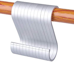 ACMETOP S Hooks, 12 Pack Aluminum S Shaped Hooks, Matte Finish S Hooks for Hanging Pots and Pans, Plants, Coffee Cups, Clothes, Towels in Kitchen, Bedroom, Bathroom, Office and Garden(Matte Silver)