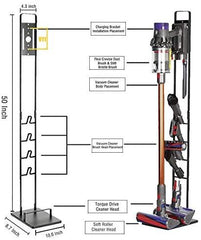 FOHO Vacuum Stand for Dyson V11 V10 V8 V7 V6,Stable Metal Storage Bracket Stand Holder for Dyson Handheld DC30 DC31 DC34 DC35 DC58 DC59 DC62 Cordless Vacuum Cleaners & Accessories & Attachments