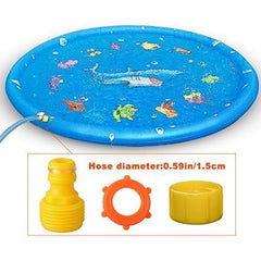 KKONES Sprinkler pad & Splash Play Mat 68" Toddler Water Toys Fun for 1 2 3 4 5 Year Old Boy Girl, Kids Outdoor Party Sprinkler Toy