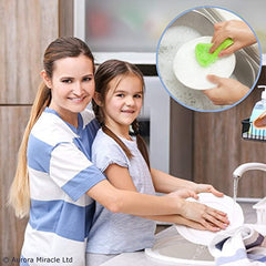 Miracle Market Silicone Dish Sponge 4.72 x 2.75 x 0.62 inch, 3 Pack | Gentle and Hygienic Kitchen Silicone Sponge for Non-Scratch Dish Washing, Cleaning | Colorful Multipurpose Dish Scrubber