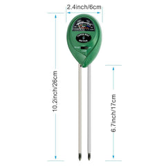 3-in-1 Soil Moisture Sensor Meter, PH acidity Tester and Light Meter, Plant Tester, Helpful For Garden, Farm, Lawn, Indoor & Outdoor (No Battery needed)