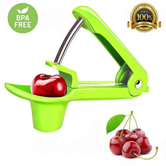 Cherry Pitter– Tekcast Olive and Cherry Pitter Remover Stoner Tool with Food-Grade Silicone Cup, Space-Saving Lock Design and Lengthened Splatter Shield Dishwasher Safe