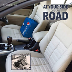 Gourmia GMF660 Pepsi Thermoelectric Mini Fridge Cooler and Warmer - 4 Liter/ 6 Can - For Home,Office, Car, Dorm or Boat - Compact & Portable - AC & DC Power Cords - Blue