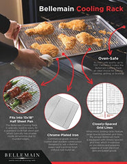 Bellemain Cooling Rack - Baking Rack, Chef Quality 12 inch x 17 inch - Tight-Grid Design, Oven Safe, Fits Half Sheet Cookie Pan