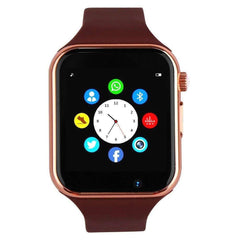 Bluetooth Smart Watch - Wzpiss Smartwatch Touch Screen Wrist Watch with Camera/HCM Card Slot Compatible with iOS iPhones Android Samsung for Kids Women and Men (Black)