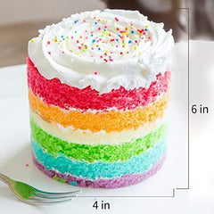 10 Strawberry Street Silicone Round Cake Mold - Multi Layer Rainbow Cake Pan Bakeware Set Pizza Mold for Christmas Birthday Party Wedding Anniversary (8 Piece)