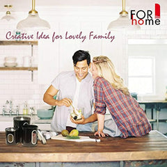 Kitchen Food Storage Canister Set - For Ideahome Stainless Steel Organization Canisters Set of 3 Containers, with Airtight Lid, Great for Home Kitchen Counter Storage and Decor