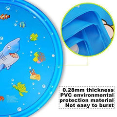 KKONES Sprinkler pad & Splash Play Mat 68" Toddler Water Toys Fun for 1 2 3 4 5 Year Old Boy Girl, Kids Outdoor Party Sprinkler Toy