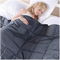 Junovo Weighted Blanket, Heavy Blanket with Premium Cotton and Glass Beads, Great Sleep for People with Anxiety, Insomnia, ADHD, Stress, Autism and OCD (60''x 80'', 20lbs, Dark Grey)